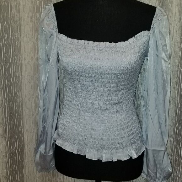 Women Puff Long Sleeve Square Neck Tops Off The Shoulder Floral Ladies T… - Picture 7 of 10